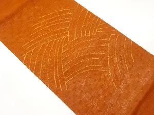 紗 抽象波模様織出し洒落袋帯